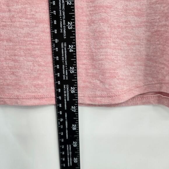 Time And Tru Women's Plus Heathered Round Neck Active Top Pink Size XXL - Picture 10 of 10